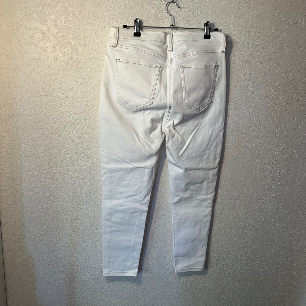 Banana Republic High Rise Skinny Jeans White Denim Button Fly‎ Petite Size 31 - Picture 5 of 8